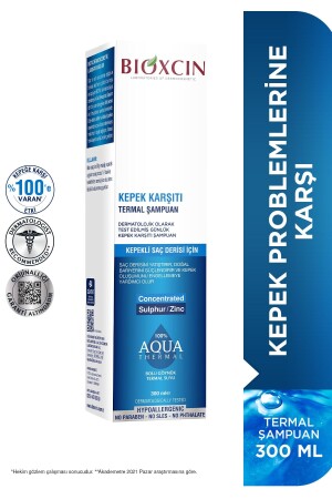 الشامبو الحراري ضد الجلد من نوع MNZ-Aqua 300ml جميع أنواع الشعر - Bioxcin