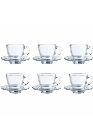 مجموعة كوب MNZ-Aqua - Plain - 215 مل - 6 قطع - Paşabahçe