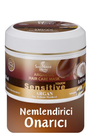 قناع رعاية الشعر من طراز MNZ-Argan 250 Ml 8681137004257 - Seed Natural Herbs