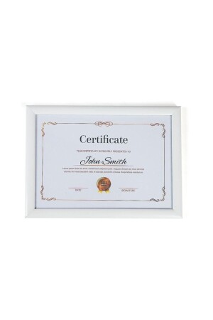 صورة MNZ-Art A4 Frame 21x30 شهادة دبلوم وثيقة إطار أبيض مع زجاج PVC للصورة - Vn Home