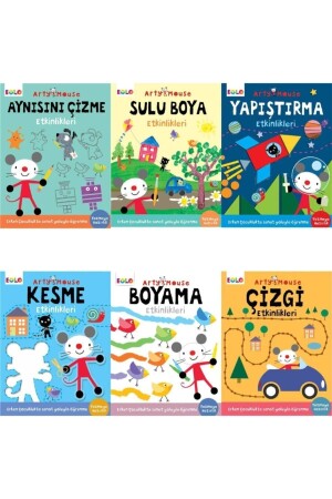 مجموعة من كتب النشاطات من قبل الفأر (MNZ-Arty Mouse) - 6 أنشطة في واحدة من الأنشطة - eolo yayınları