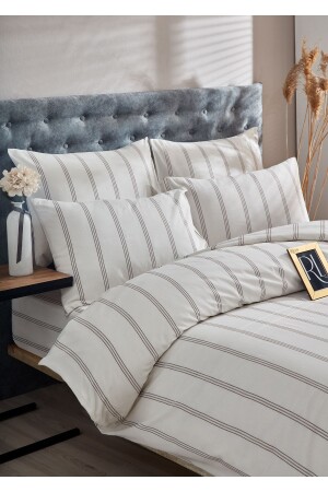 MNZ-Atlantis Yarn Dyeed Organic Duvet Cover Set Single (بدون ورقة) - Ricco Lifes