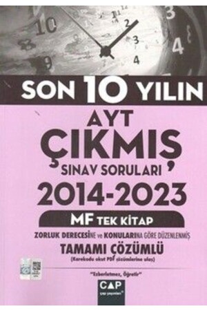 أسئلة امتحانات MNZ-AYT MF في السنوات العشر الماضية - Çap Yayınları