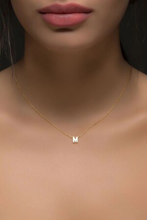 MNZ-Azuris 925 الفضة الفضة ثلاثية الأبعاد حرف M قلادة OMR1316 - Azuris Silver