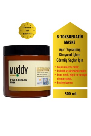 مادة MNZ-B- Tox و Keratin Repair Mask Care 500 مل 8681127030778 - Muddy