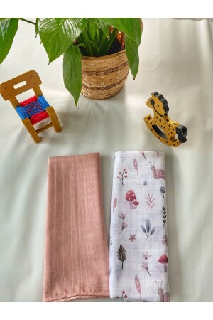 MNZ-Baby 2 حزمة نمط الفطر 80x90 الموسلين غطاء غطاء 100% القطن الموسلين الأطفال غطاء الموسلين Hmuslin01 - HOCCA