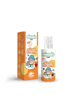 كريم إفرازة واقية شمسية عضوية من قبل الأطفال من نوع MNZ-Baby 30 Spf 150ml غير عطر 8682397051357 - Minoris