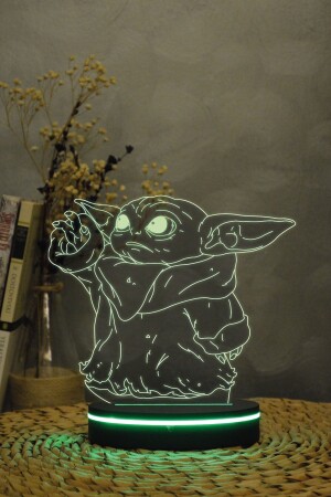 (MNZ-Baby Yoda) ، حروب النجوم - 3D 16 ألوان أضاءة الليل الديكورية 3D TYC00395363427 - Yubi Design