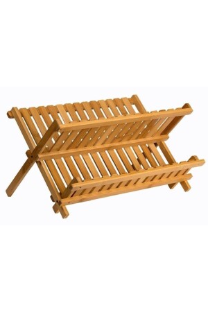 MNZ-Bamboo قابلة للطي رف الصحنات رف الأطباق الحجم الصغير 47 سم × 32 سم mprn-2392 - morponi