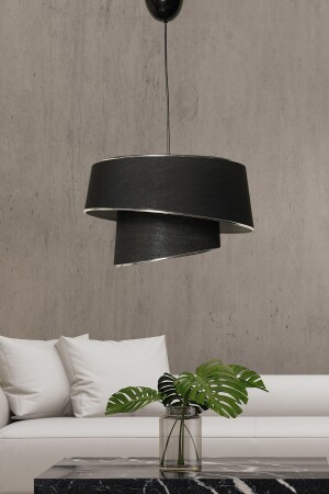 MNZ-Baratte مصباح معلق واحد أسود فضي Mdrn-45 SP189 - hmydesign