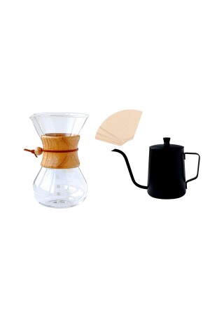 MNZ-Barista Kettel مجموعة مع كوفر ورق تصفية كيميكس - Genel Markalar