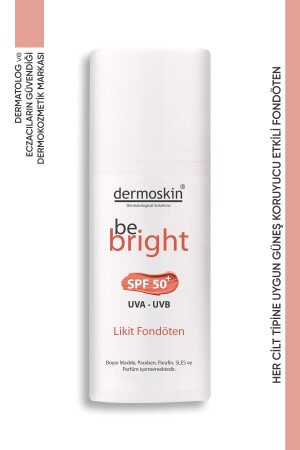 MNZ-Be Bright SPF50+ قاعدة سائلة متوسط 33 مل 8697796000844 - Dermoskin