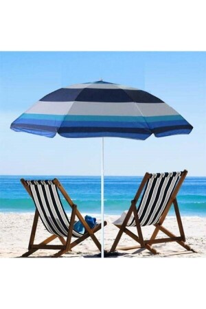 حديقة بحر من الشاطئ من المنطقة (MNZ-Beach) بالكون للنزهة التنزهة للتخييم الشمس المظلة الملتوية الأزرق الأبيض - Genel Markalar