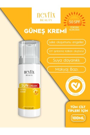 MNZ-Beauty 50 Spf (عامل) 100 مل واقي شمسي nevfixbeatyu50fktrgnkre - Nevfix