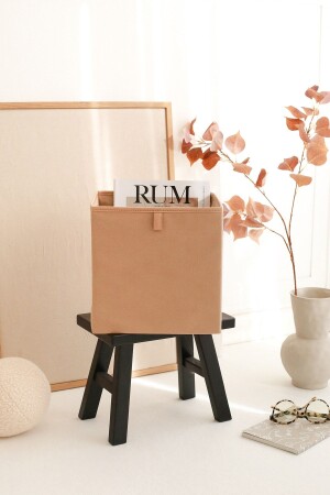 MNZ-Beige المخبأ غسيل الألعاب منظمة التطويق صندوق التخزين منظمة 28x28x28 BK-DUZBEIGE - Rek Home