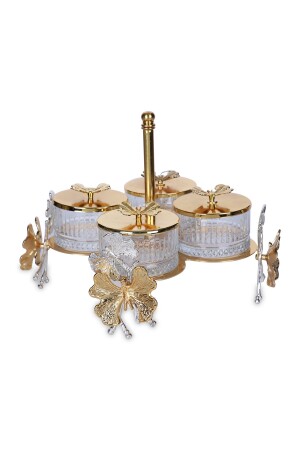 MNZ-Bella Butterfly Covered، Butterfly Standed، 4 قوارب تقديم تقسيم، وجبة خفيفة، وجبة الإفطار، وجبة الجام - Vadi