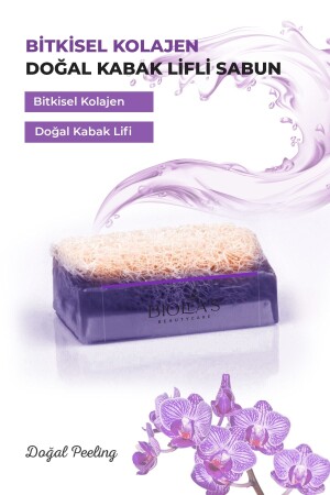 صابون الكولاجين العشبي الطبيعي من ألياف الخوخ من MNZ-Biolea 110 جرام - Biolea's Skincare