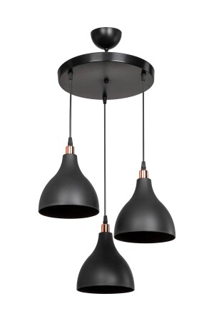 مصباح معلق MNZ-Black معلق مصباح غرفة النوم غرفة المعيشة المطبخ مصباح ممر 3 قطع مصباح 1 - AG LightDesign