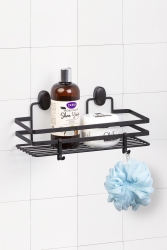رف حمام مستطيل لاميني من MNZ-Black مع كراك DLS-749 - Okyanus Home