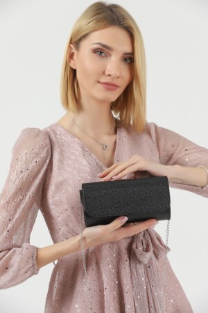 حقيبة مساء من نوع MNZ-Black Matte Glitter SOFT1 - efnanstore