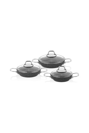 MNZ-Blackline 6 Pcs Sahan Set 18-20-22 سم CML0254 - Falez