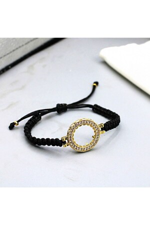 MNZ-Blank Frame Bracelet للنساء ربع الذهب - Nev Tasarim