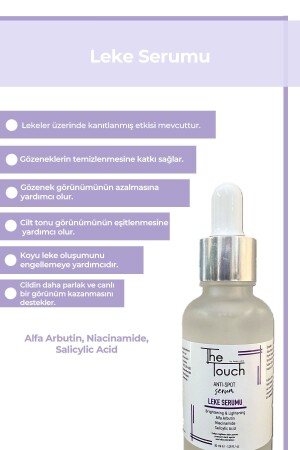 سيروم MNZ-Blemish - سيروم مكافئ البقع ألفا أربوتين، نياسيناميد، حمض الساليسيل، سيروم إضاءة 30 ML TYCC6 - The Touch By Seda Altın