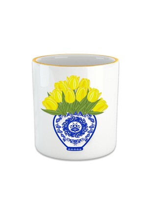 MNZ-Blue Blanc Tulip Espresso، كوب قهوة تركية مزدوجة - كوب بدون مسدس FIN172 - Vivas