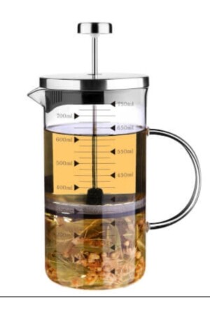MNZ-Borosilicate فرنسي الطباعة 750 مل الفلتر القهوة الشاي العشبية المكثفة Boro900 - Genel Markalar