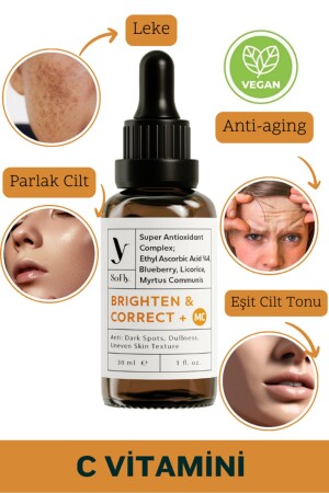 MNZ-Bright & Correct +mc فيتامين سي سيروم 30ml SFD04-01 - So Fly