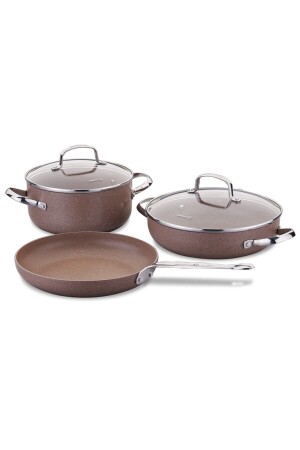 MNZ-Browni 5 قطع أدوات الطبخ مجموعة A2899 Fma99988 - KORKMAZ