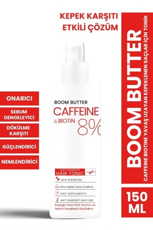 MNZ-Caffeine Biotine Tonic للنمو البطيء والشعر القرد 150 ML - Boom Butter