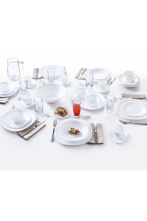 مجموعة من الأطباق السوداء من طراز MNZ-Carine 25 قطعة أبيض AB30511 - Luminarc