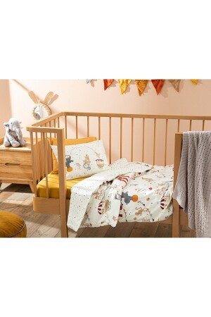 MNZ-Carnival Cotton Baby Duvet Cover Set 100x150 سم بيج - English Home