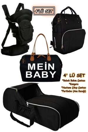 حقيبة رعاية الأطفال من كاريكويت (MNZ-Carrycot) حقيبة إفراز الأطفال من المستشفى (Cangaroo Hospital Discharge Bag) مجموعة 4 38BCKPVB - USF
