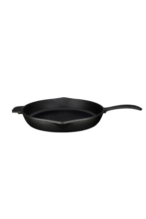 MNZ-Casting Round Frying Pan Cast Iron Solid Handle. قطر ((Ø) 30 سم 2020ST000000708 - Lava