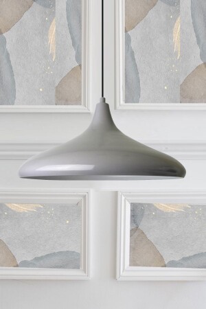 MNZ-Champion Gray Metal Chandelier مصباح معلق واحد غرفة المعيشة مطبخ صالة الشعر مقهى مصباح المقهى مصباح BMM2066XXXX44 - Bamyum