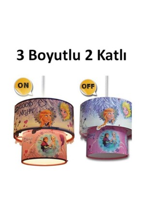 MNZ-Chandelier 3D - 3D ثلج سحري سقف معلق مصباح 5105 - Frozen Elsa