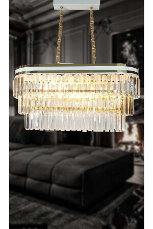 MNZ-CHANDELIER MATMAZEL إضافة شريط أبيض 70X30 CM حجر الكريستال فاخرة الشنارة BŞ70X30 - MATMAZEL AKSESUAR