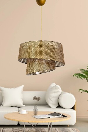 MNZ-Chandelier-pendent lamp-wicker Laya Model - Bby Home & Design