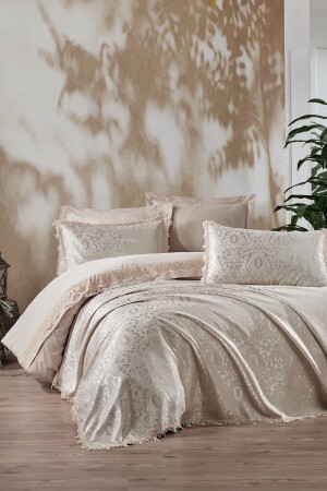 MNZ-Chi Chi Double Pique Duvet Cover Set كابوتشينو 8680108054208 - Cotton Box