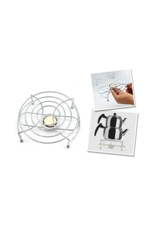 MNZ-Chrome مطلي بالشمع الدائرة Trivet Teapot Coaster Trivetwaxed - yeni11
