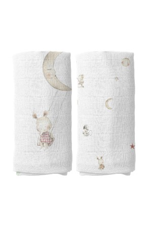 MNZ-Circus 100٪ القطن الموسلين غطاء مجموعة (90x90 سم 2 قطع) TYC00777685495 - Casadora Baby