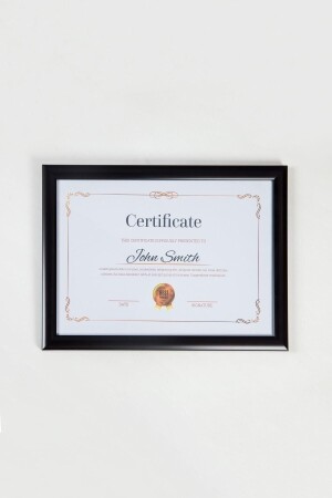 إطار من نوع MNZ-Classic A4 Black 21x30 مع زجاج PVC للشهادة وثيقة الصورة - Raven