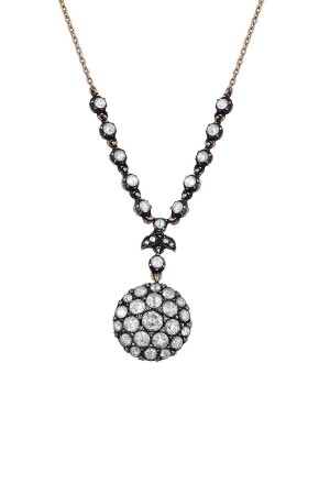 MNZ-Classic مضاعفة صف عصري ديفاناهين الماسة العنق ST_P214005 - Iryum