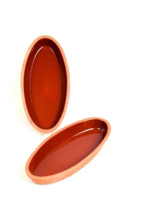 MNZ-Clay زجاجي 27 سم كاسيرول بيضية Pan-2 Li 43459TP - Genel Markalar