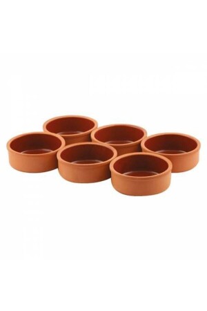 MNZ-Clay Pot 6 قطع طين كاسيرول كأس طين كاسيرول مجموعة الخبز بريز بودينغ كأس كاسيرول حاوية 6 قطع gnc846 - GENÇ ZUCCACIYE