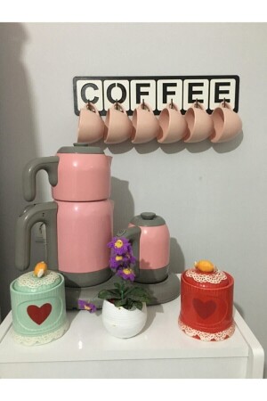 MNZ-Coffee مكتوب كوب-مغ ومركز الزجاج 45*10 سم - Güneş Lazer