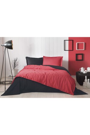 MNZ-Colormix أحمر أسود بلا نمط سطح غطاء غطاء مجموعة مزدوجة 8697353521935 - Özdilek