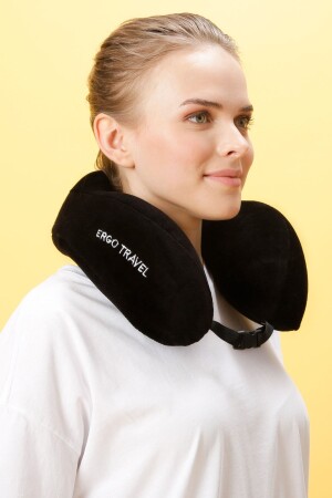 MNZ-Comfort أورثوبيدي السفر وسادة Visco رقبة وسادة - أسود 1542513. 009 - Viscofoam